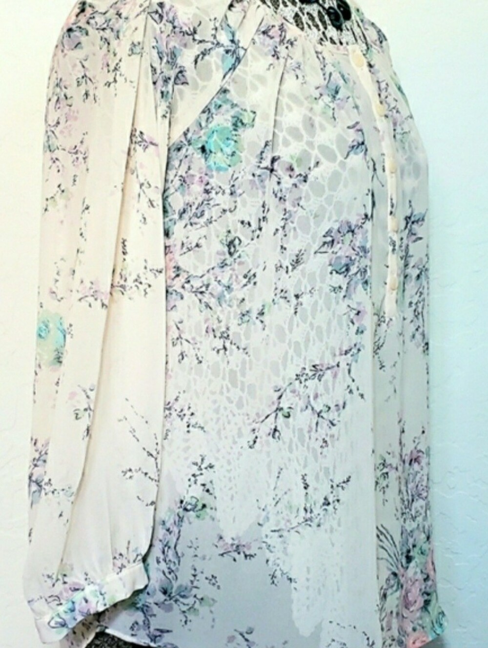 Lauren Conrad Semi Sheer Floral Blouse